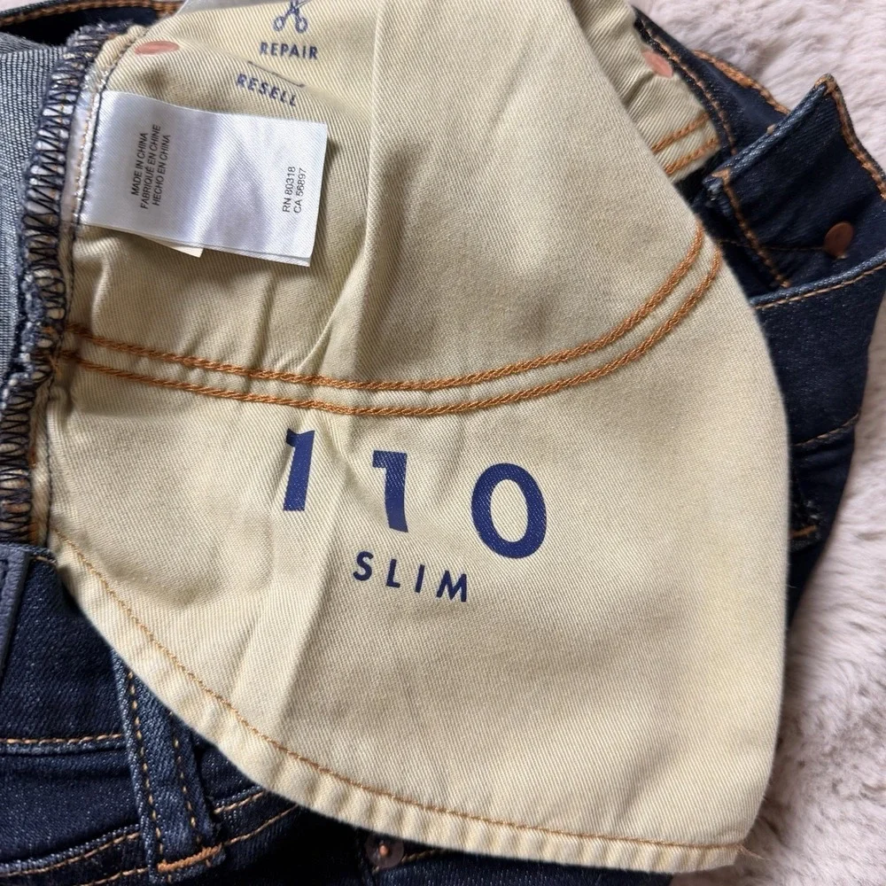 Lucky Brand 110 Slim‎ Jeans Men's 30x32 Dark Wash Denim Blue NWT $99